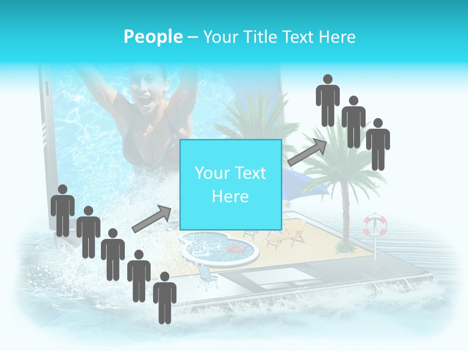 Flugzeug Tropen Buchen PowerPoint Template