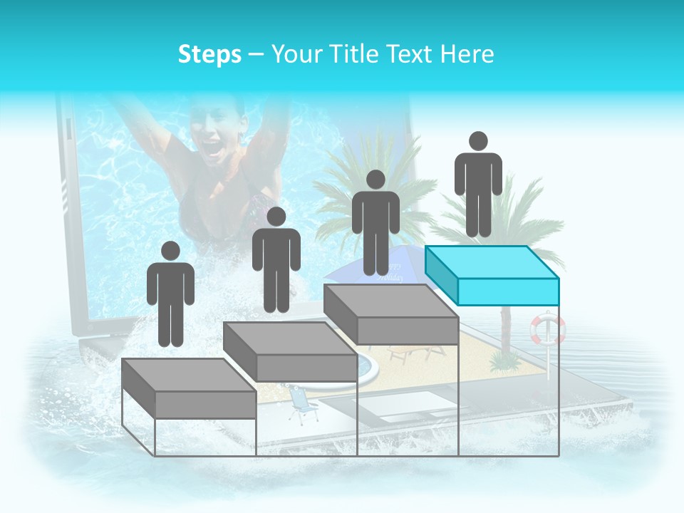 Flugzeug Tropen Buchen PowerPoint Template