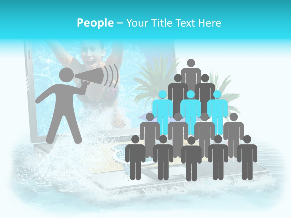 Flugzeug Tropen Buchen PowerPoint Template