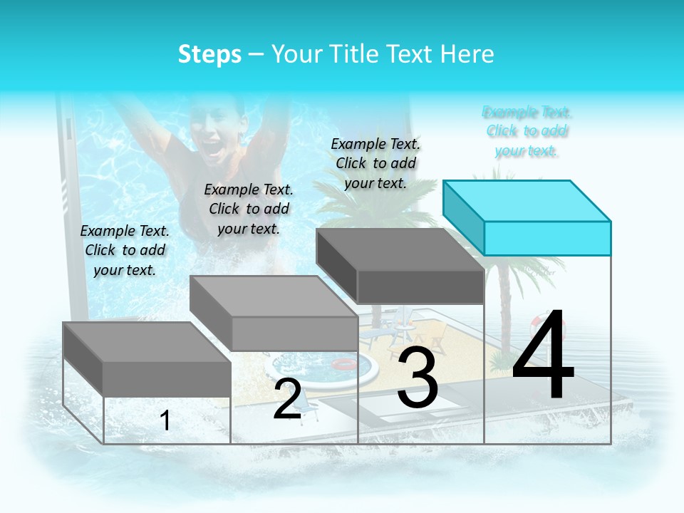 Flugzeug Tropen Buchen PowerPoint Template