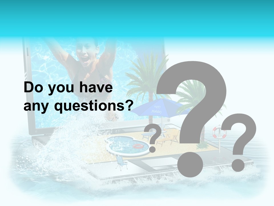 Flugzeug Tropen Buchen PowerPoint Template