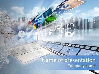 Internet Monitor Technology PowerPoint Template