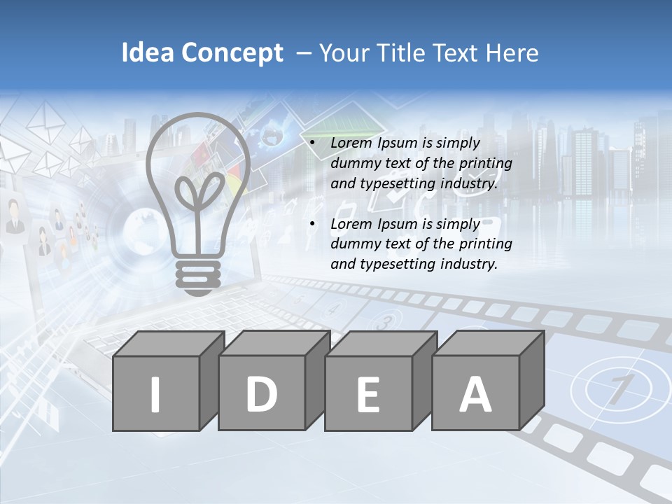 Internet Monitor Technology PowerPoint Template