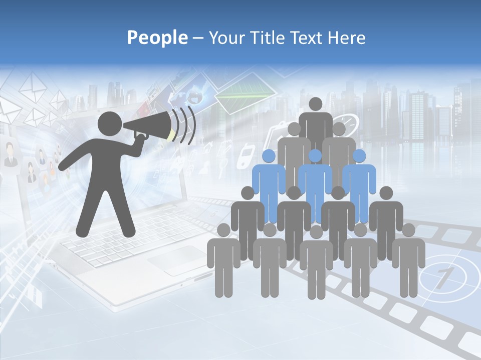 Internet Monitor Technology PowerPoint Template