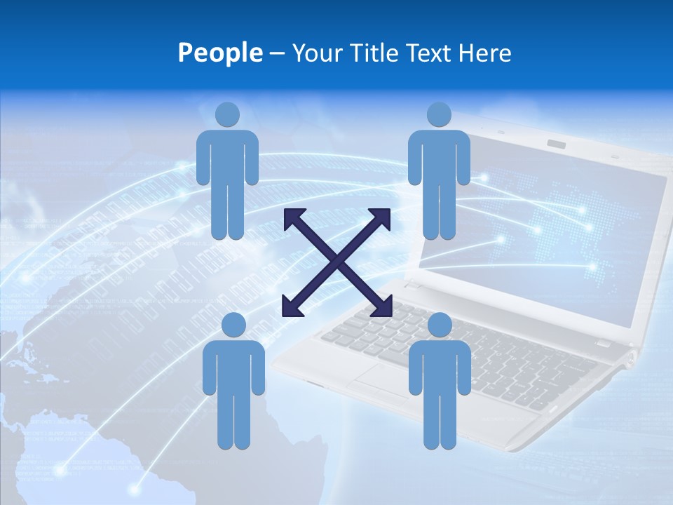 Background Communication Map PowerPoint Template