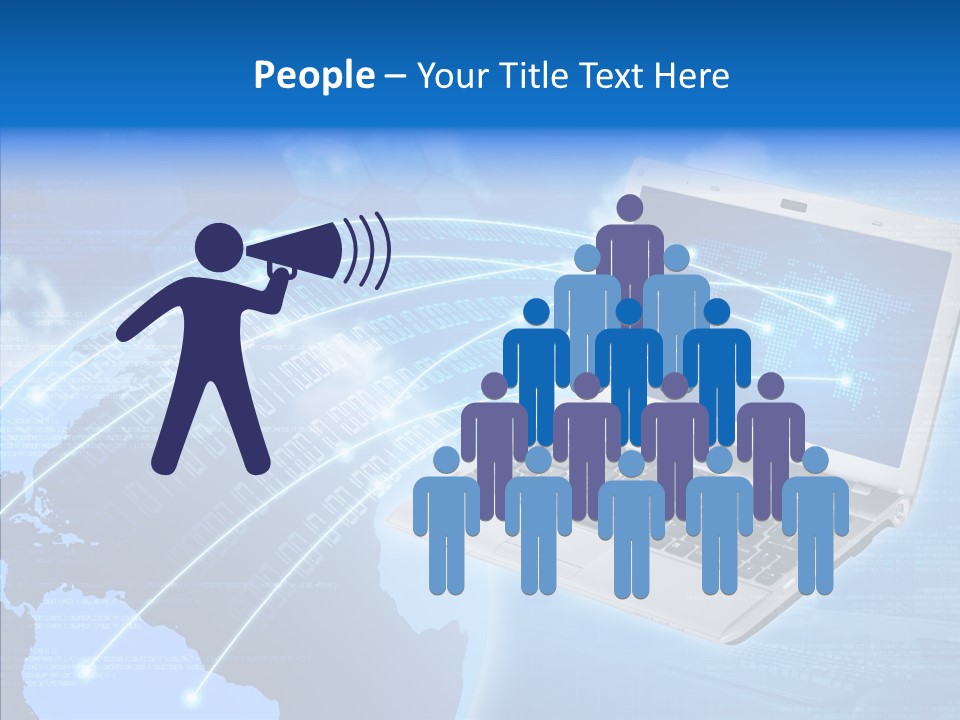 Background Communication Map PowerPoint Template