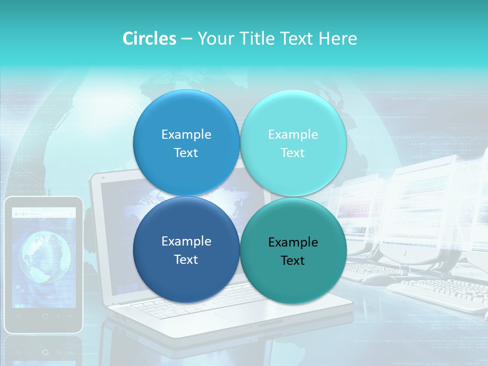 Worldmap Worldwide Smart Phone PowerPoint Template