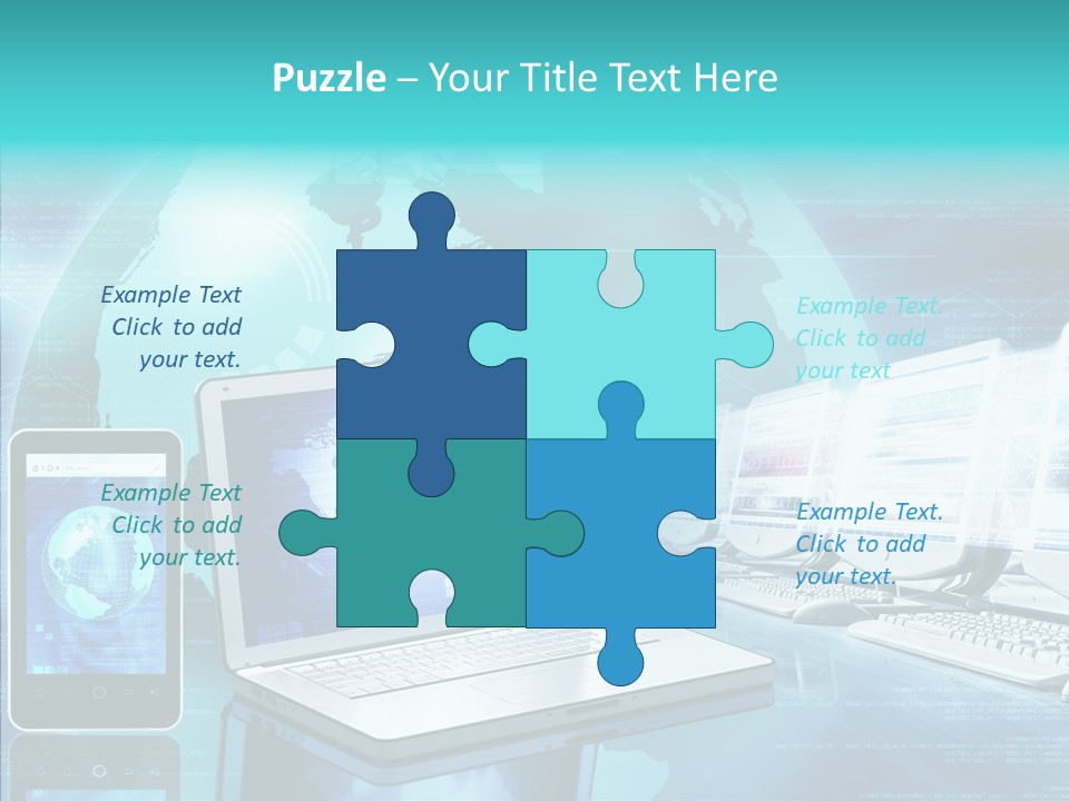 Worldmap Worldwide Smart Phone PowerPoint Template