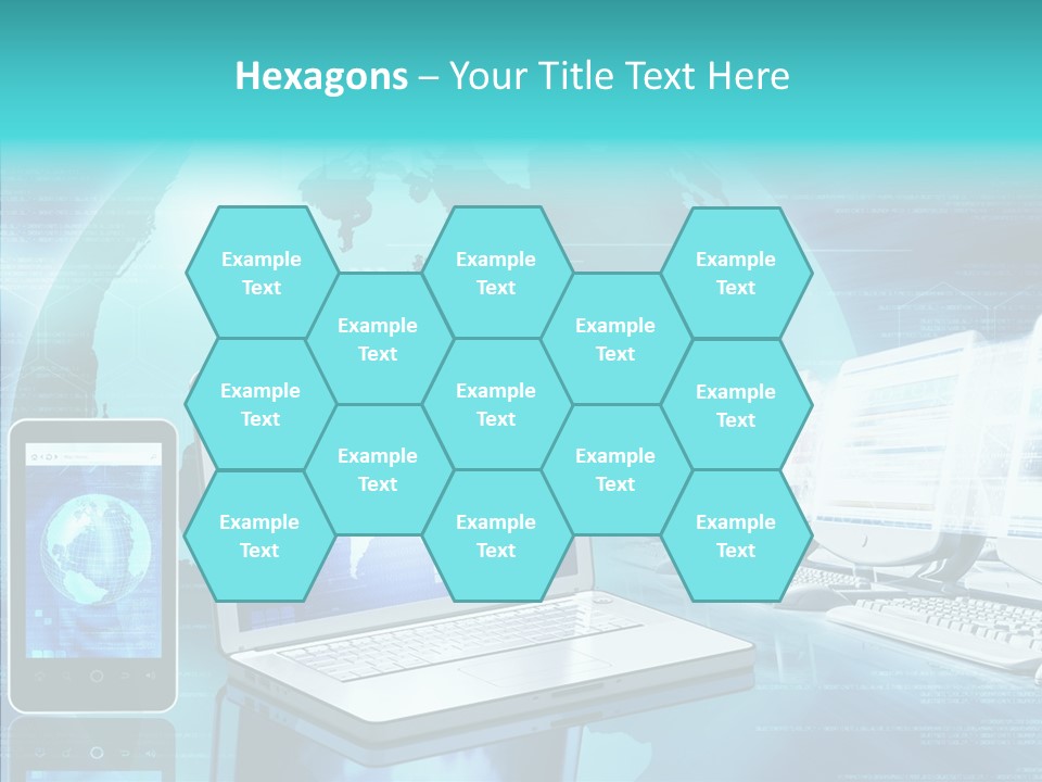 Worldmap Worldwide Smart Phone PowerPoint Template