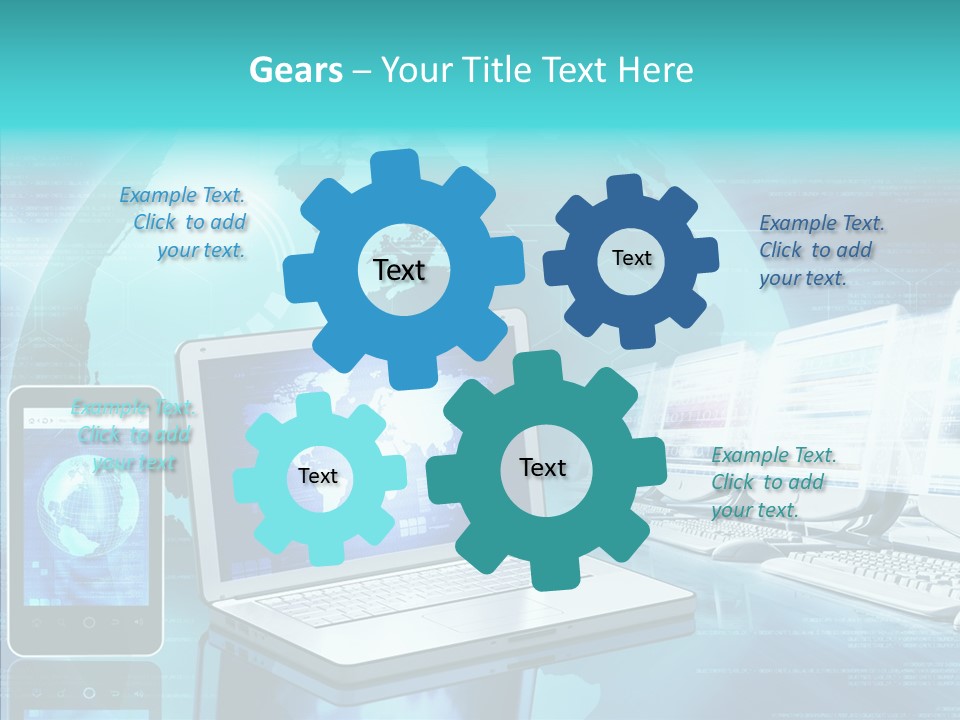 Worldmap Worldwide Smart Phone PowerPoint Template