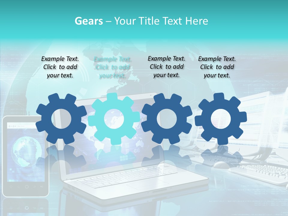 Worldmap Worldwide Smart Phone PowerPoint Template