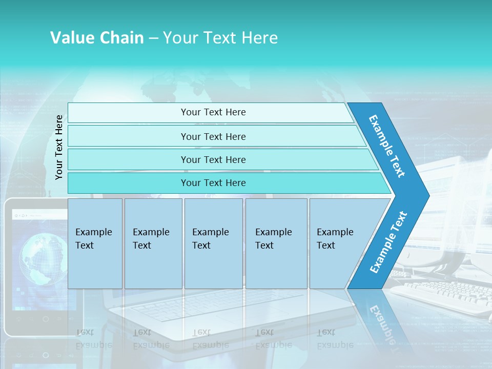 Worldmap Worldwide Smart Phone PowerPoint Template