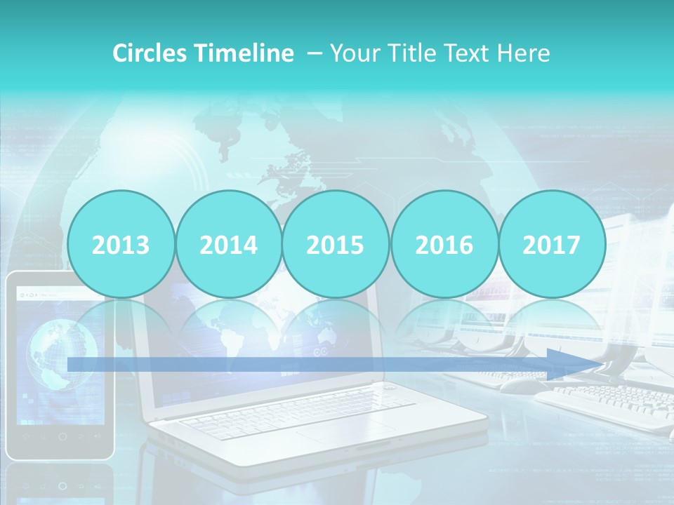 Worldmap Worldwide Smart Phone PowerPoint Template