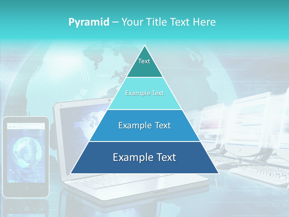 Worldmap Worldwide Smart Phone PowerPoint Template