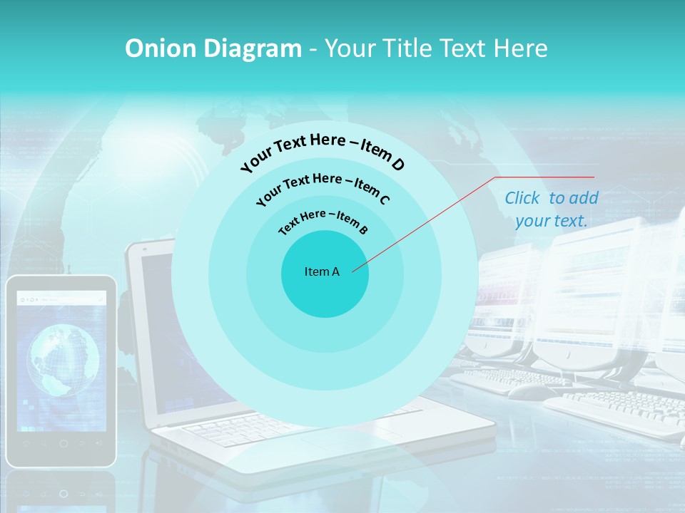 Worldmap Worldwide Smart Phone PowerPoint Template