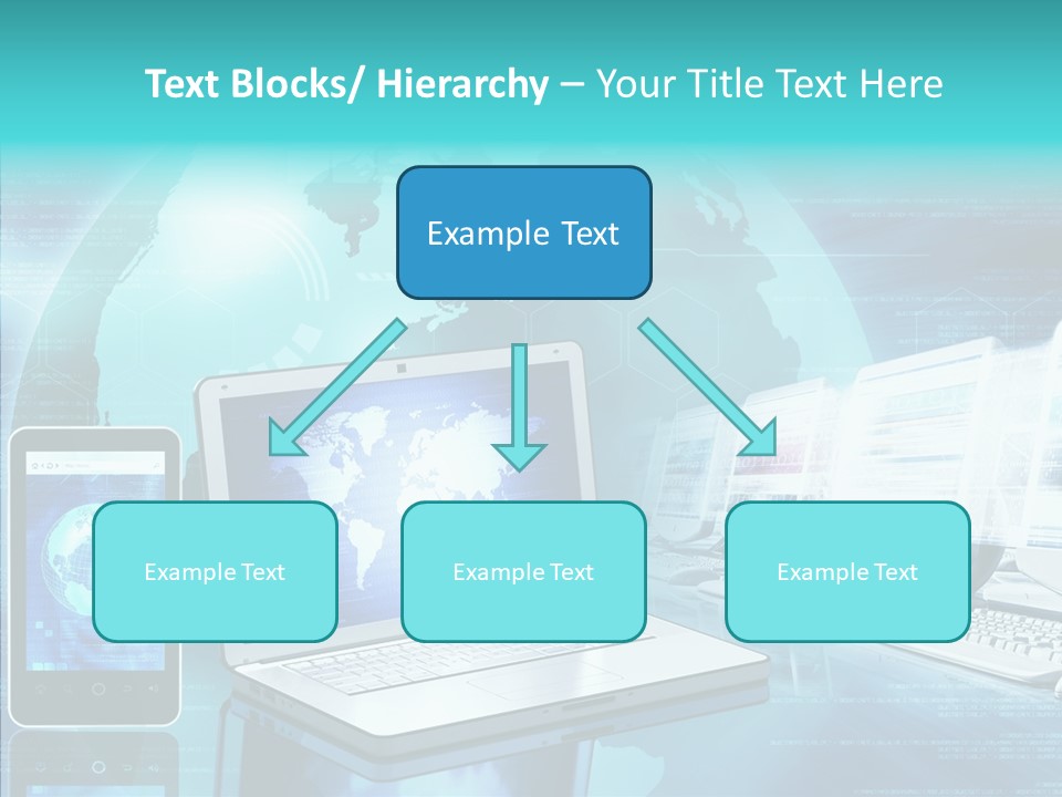 Worldmap Worldwide Smart Phone PowerPoint Template