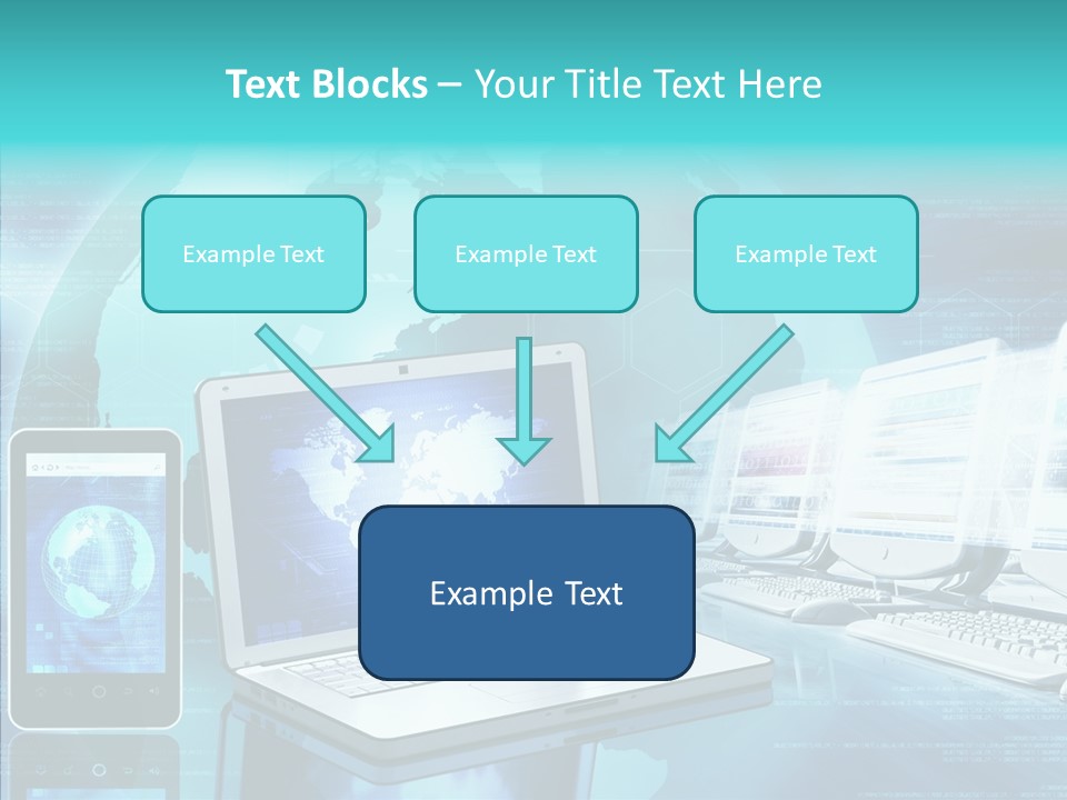 Worldmap Worldwide Smart Phone PowerPoint Template