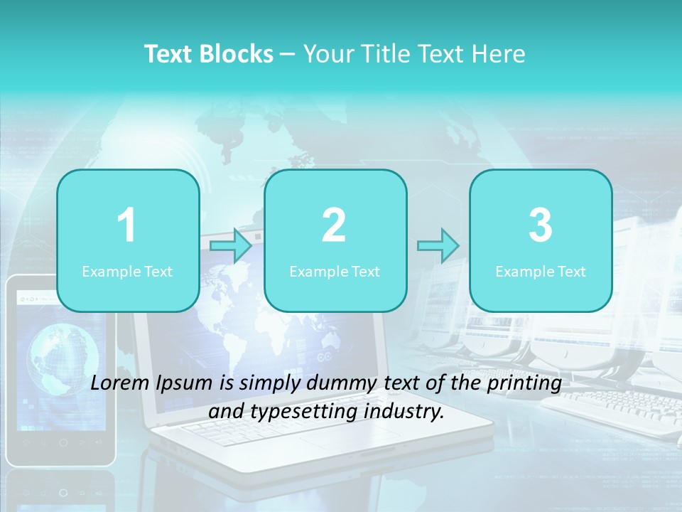 Worldmap Worldwide Smart Phone PowerPoint Template