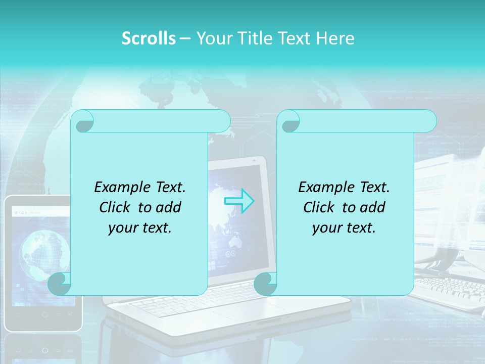 Worldmap Worldwide Smart Phone PowerPoint Template