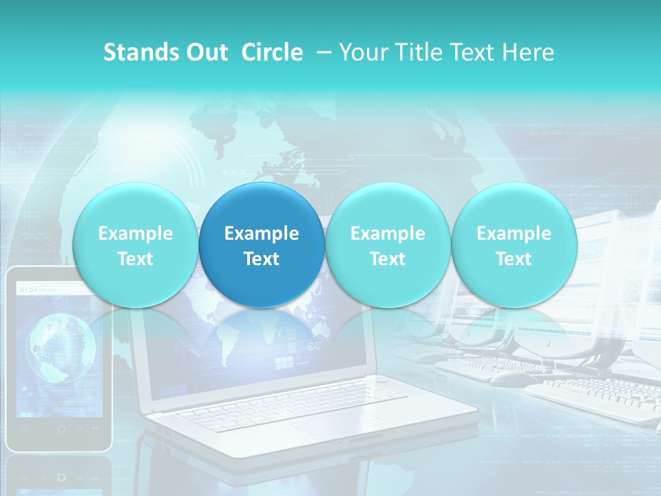 Worldmap Worldwide Smart Phone PowerPoint Template