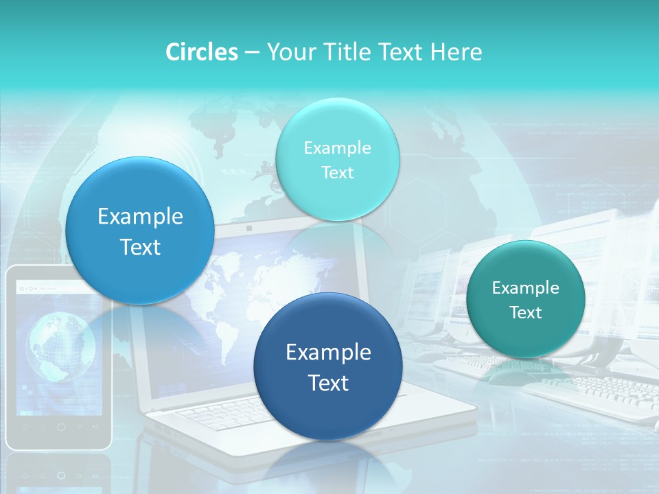 Worldmap Worldwide Smart Phone PowerPoint Template