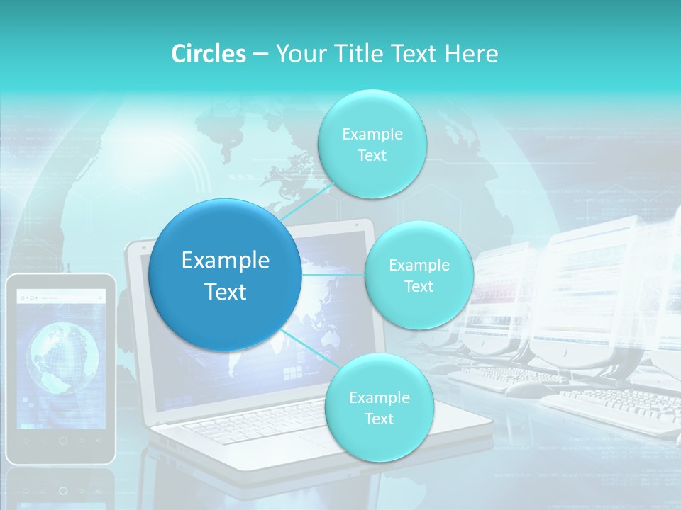 Worldmap Worldwide Smart Phone PowerPoint Template