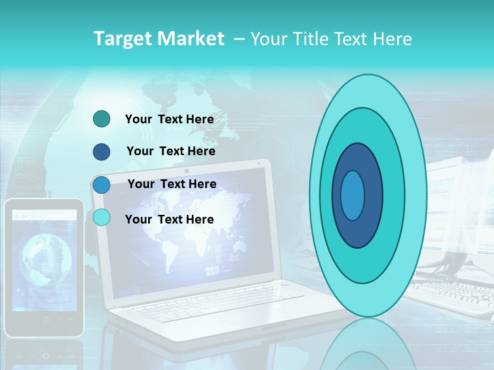 Worldmap Worldwide Smart Phone PowerPoint Template