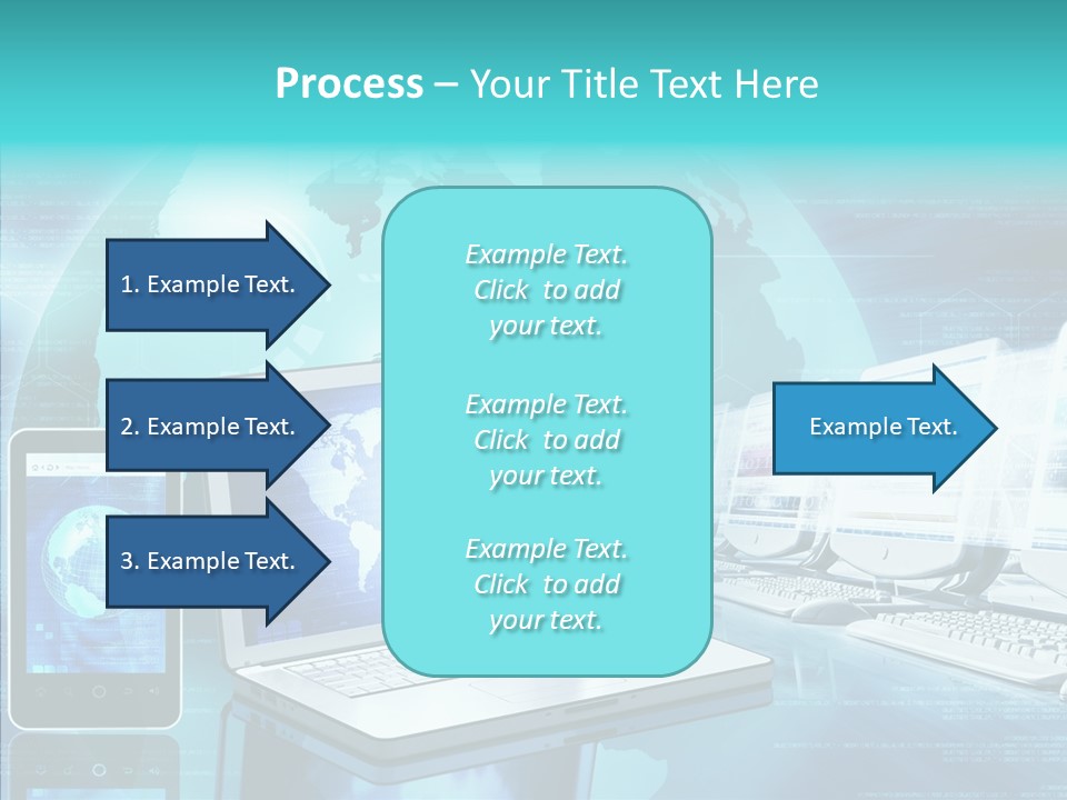 Worldmap Worldwide Smart Phone PowerPoint Template