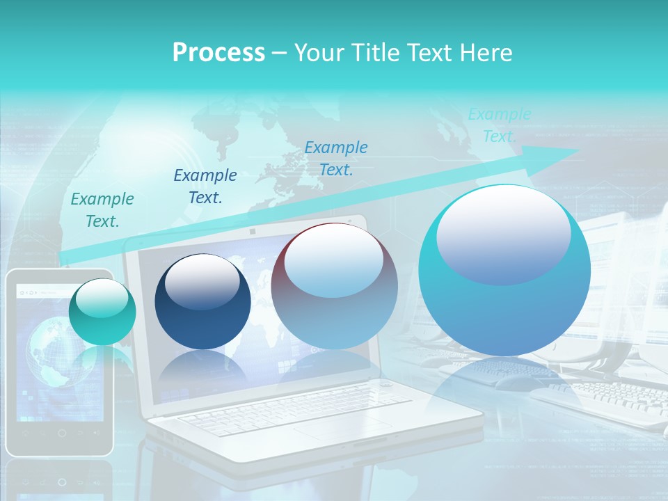 Worldmap Worldwide Smart Phone PowerPoint Template