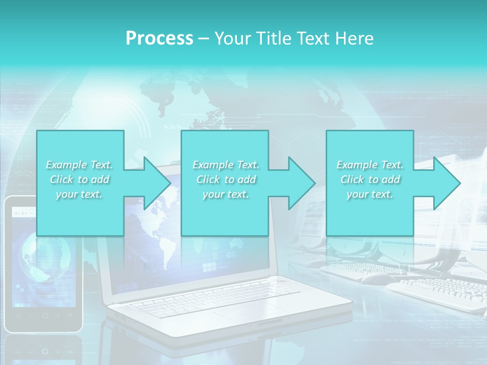 Worldmap Worldwide Smart Phone PowerPoint Template