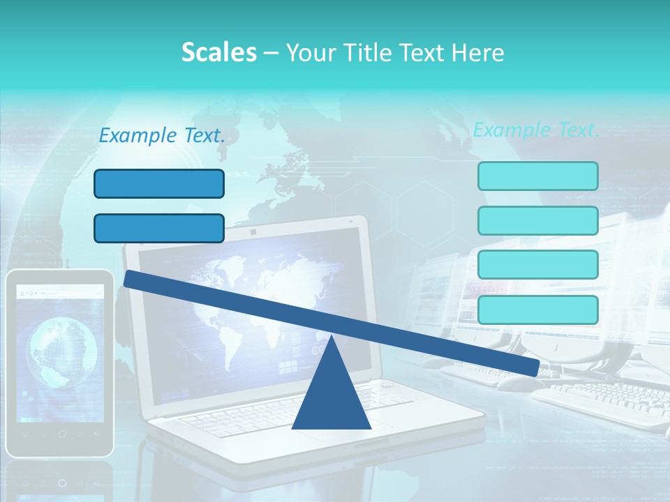 Worldmap Worldwide Smart Phone PowerPoint Template