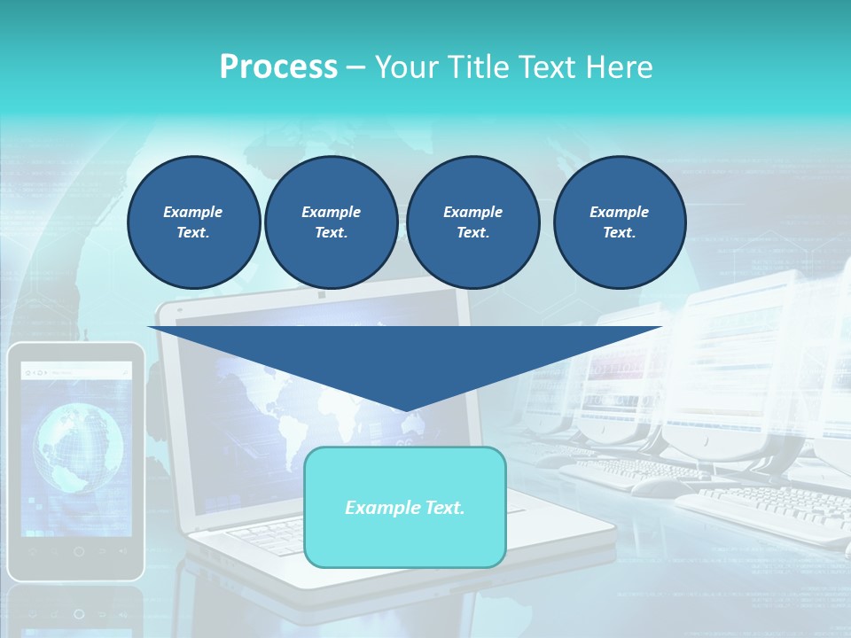 Worldmap Worldwide Smart Phone PowerPoint Template