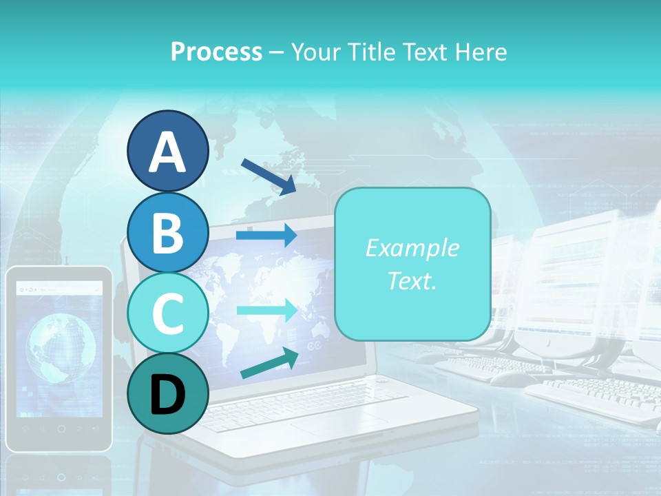 Worldmap Worldwide Smart Phone PowerPoint Template