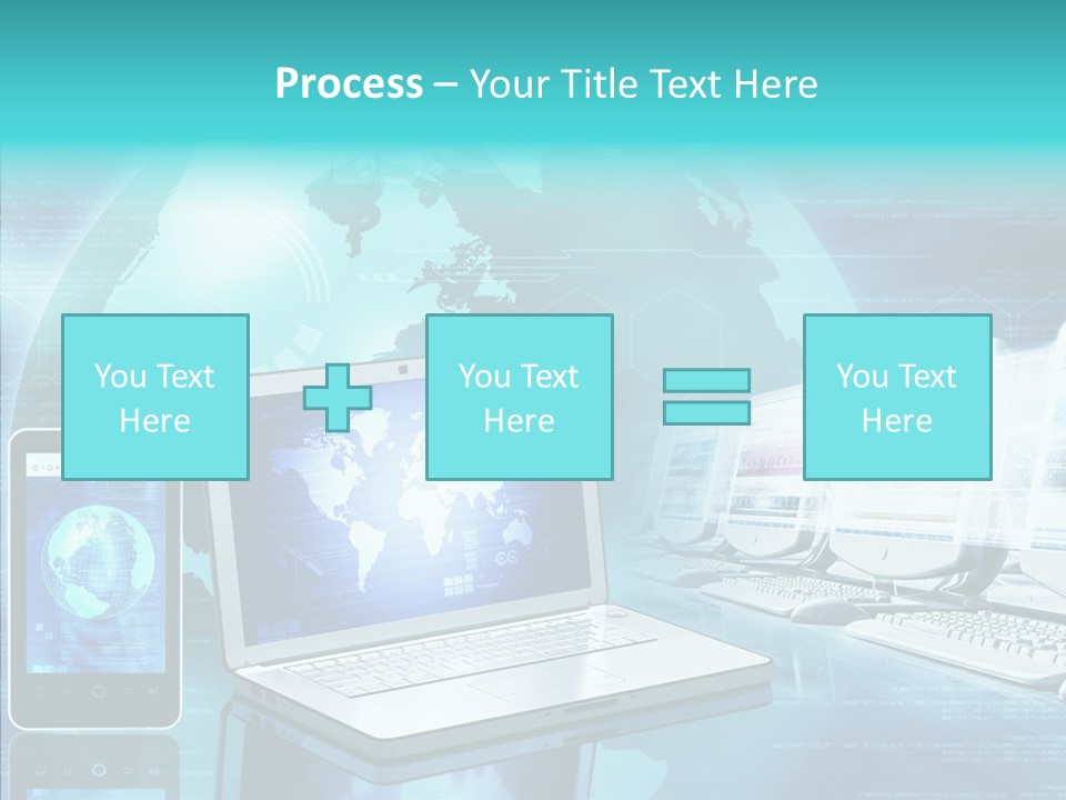 Worldmap Worldwide Smart Phone PowerPoint Template