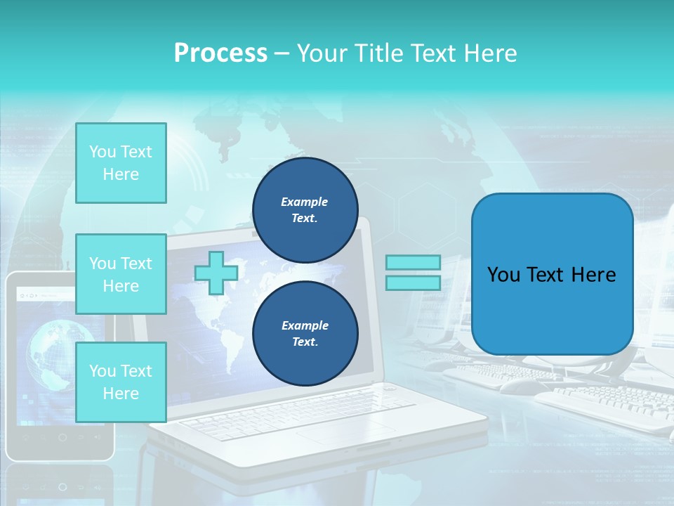 Worldmap Worldwide Smart Phone PowerPoint Template