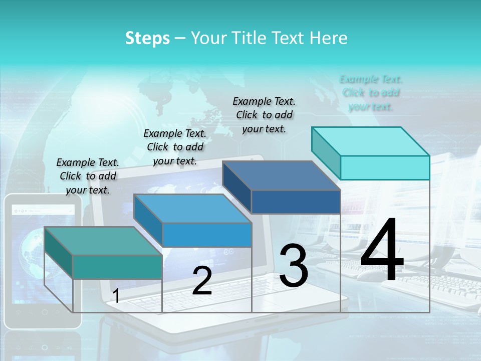 Worldmap Worldwide Smart Phone PowerPoint Template