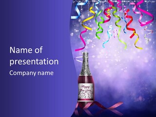 Fantasy Niebieski Wst PowerPoint Template