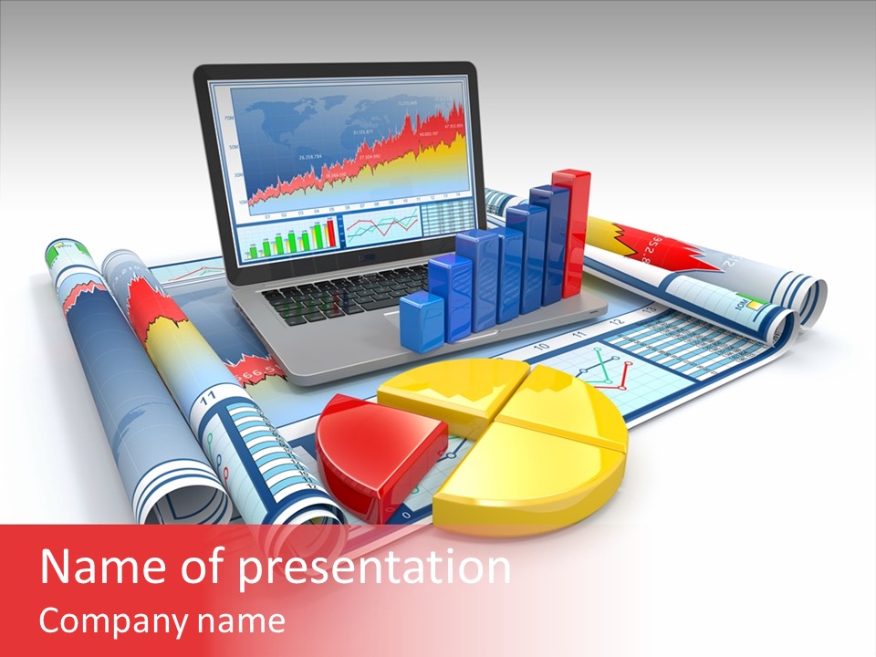 Closeup Data Office PowerPoint Template