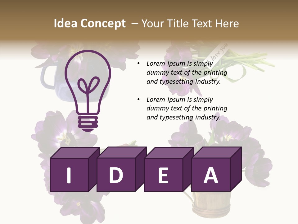 Isolated Decoration Spring PowerPoint Template