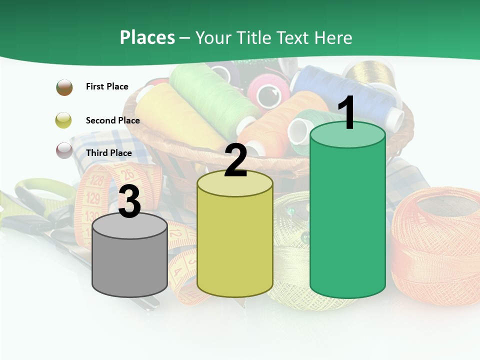 Basket Thread Spools PowerPoint Template