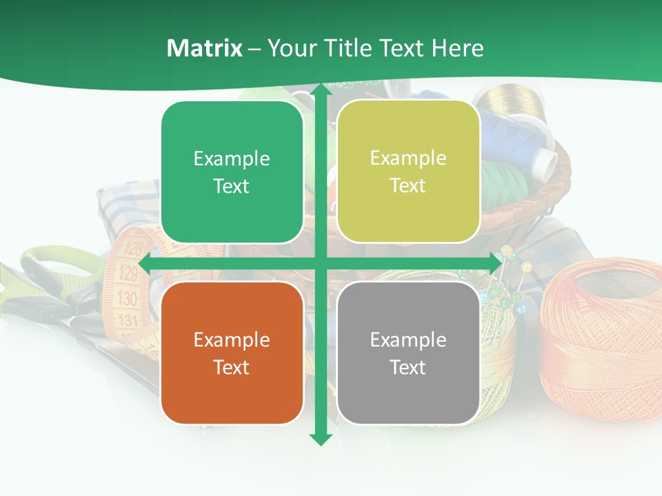 Basket Thread Spools PowerPoint Template