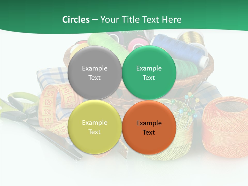 Basket Thread Spools PowerPoint Template