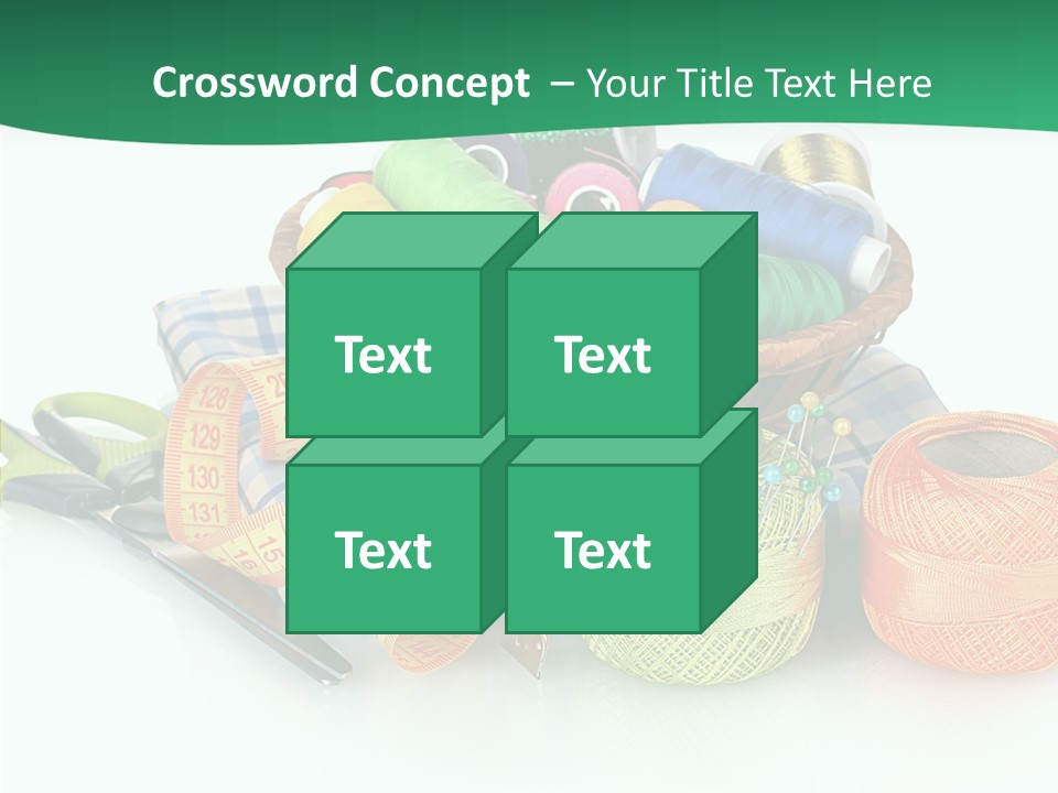 Basket Thread Spools PowerPoint Template