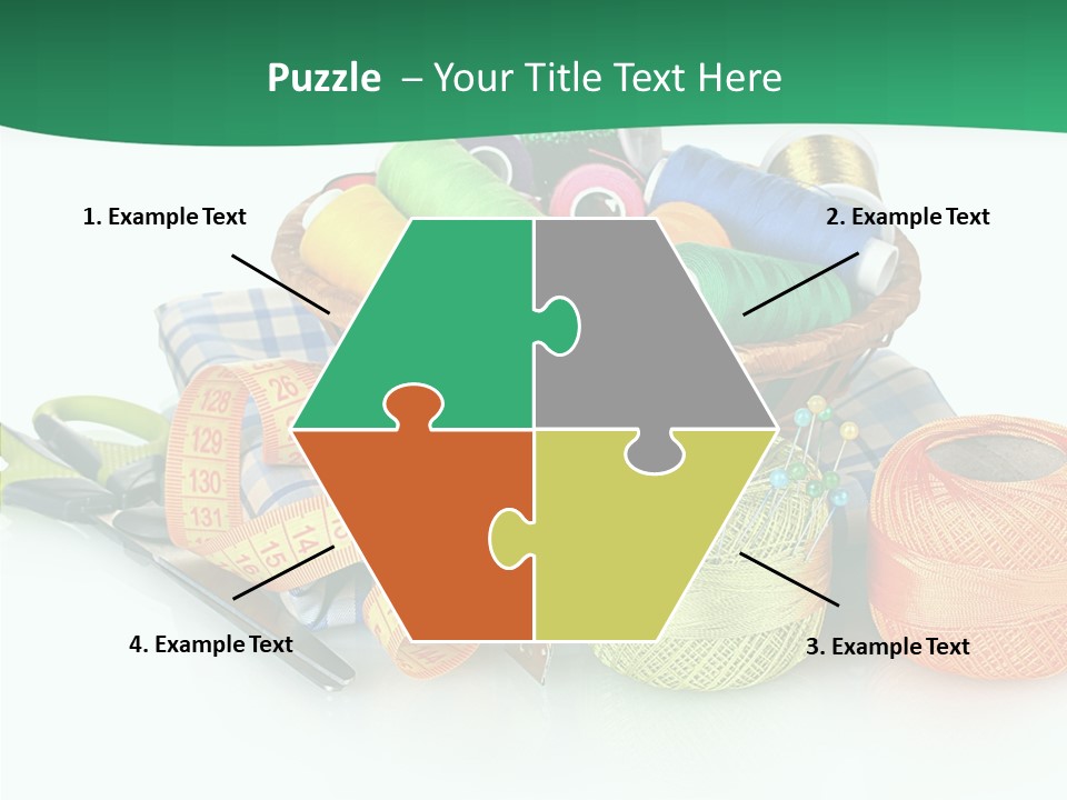 Basket Thread Spools PowerPoint Template