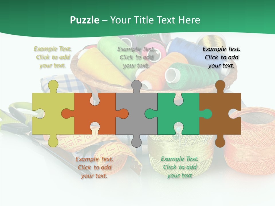 Basket Thread Spools PowerPoint Template