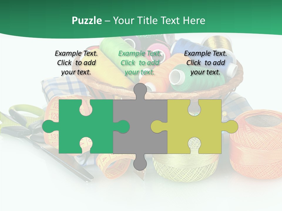 Basket Thread Spools PowerPoint Template