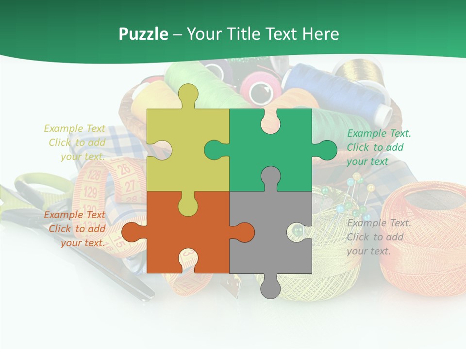 Basket Thread Spools PowerPoint Template