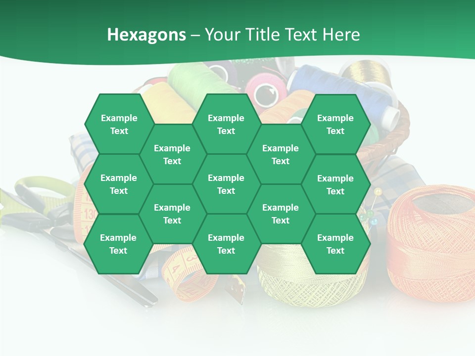 Basket Thread Spools PowerPoint Template