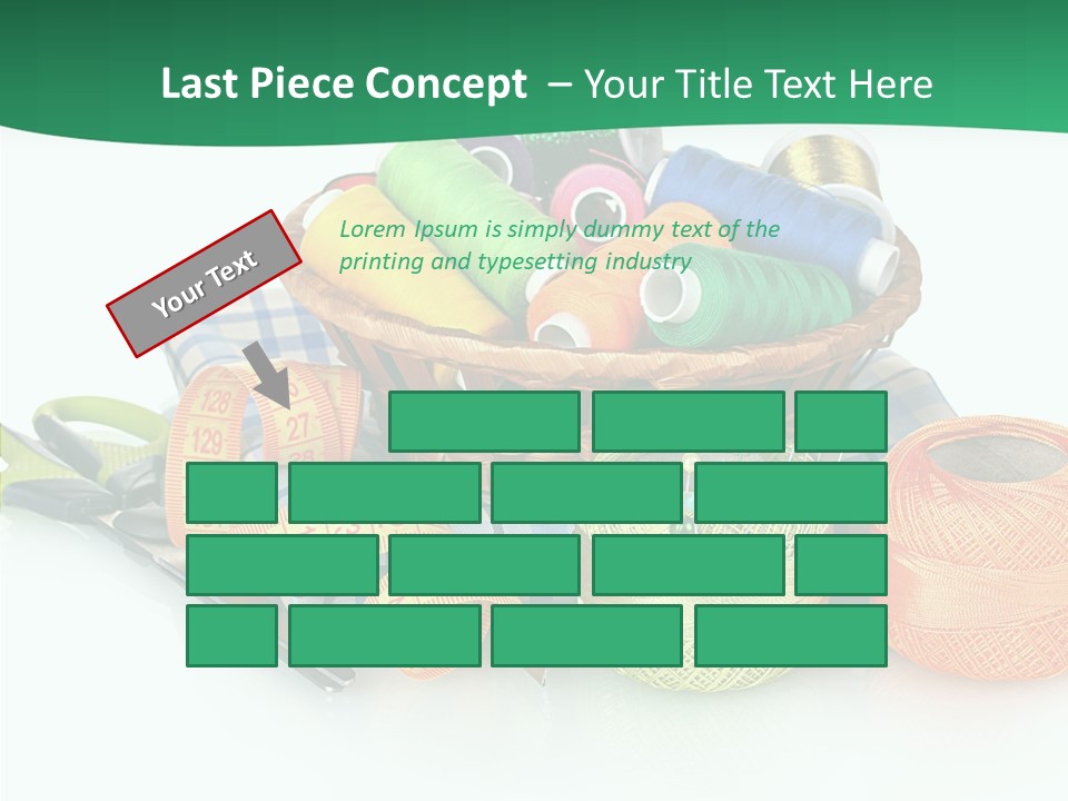 Basket Thread Spools PowerPoint Template