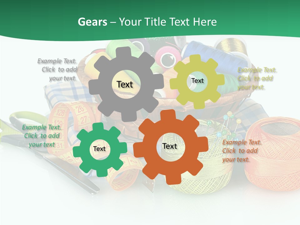 Basket Thread Spools PowerPoint Template